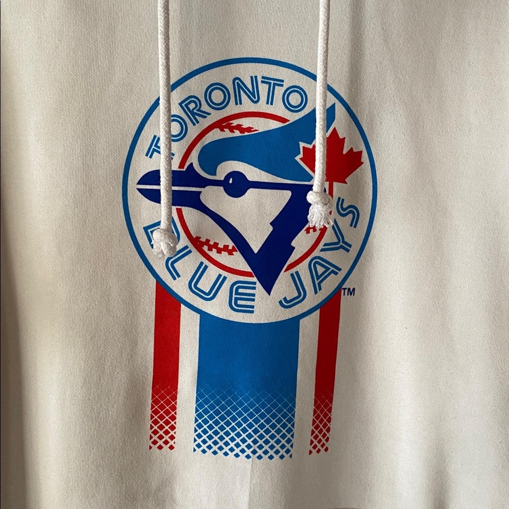 Mitchell & Ness Toronto Blue Jays White Hoodie size Medium Unisex - Picture 2 of 4